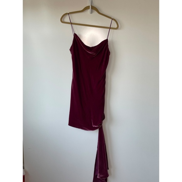 Cinq a Sept Velvet Ryder Dress Gooseberry 8 - Picture 4 of 9